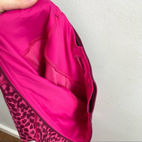 Lululemon | Run Top Speed Crop Legging Capri Athletic Running Pant Polkadot Pink - Picture 7 of 10